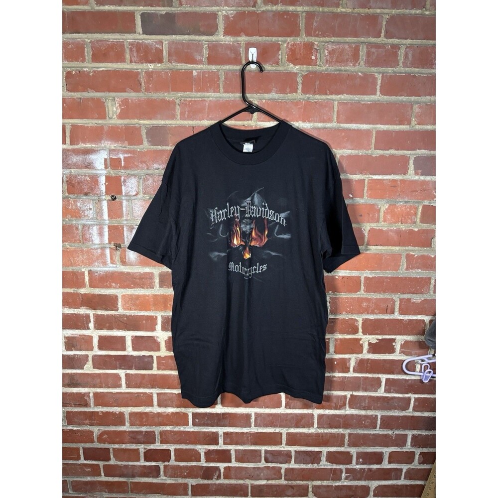 Vintage Y2k 2003 Harley Davidson Bahamas Motorcycle Biker Black Shirt Adult XL